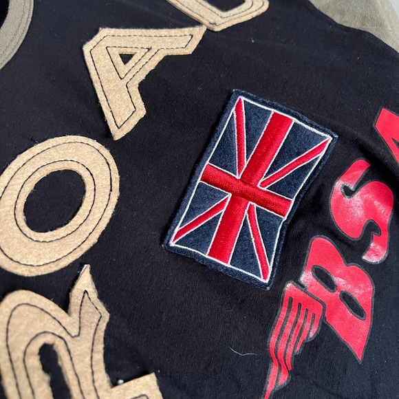 Vintage BSA motorcycle Union Jack fitted longsleeve - Picture 3 of 4